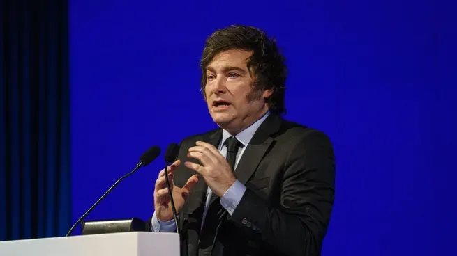 Javier Milei en el cierre de la cumbre Vientos de Cambio