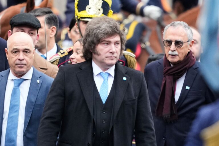 Javier Milei durante una entrevista con el canal francés TF1