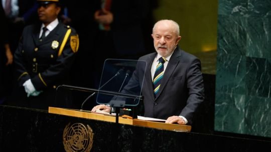 Luiz Inácio Lula da Silva durante su discurso en la Asamblea General de la ONU