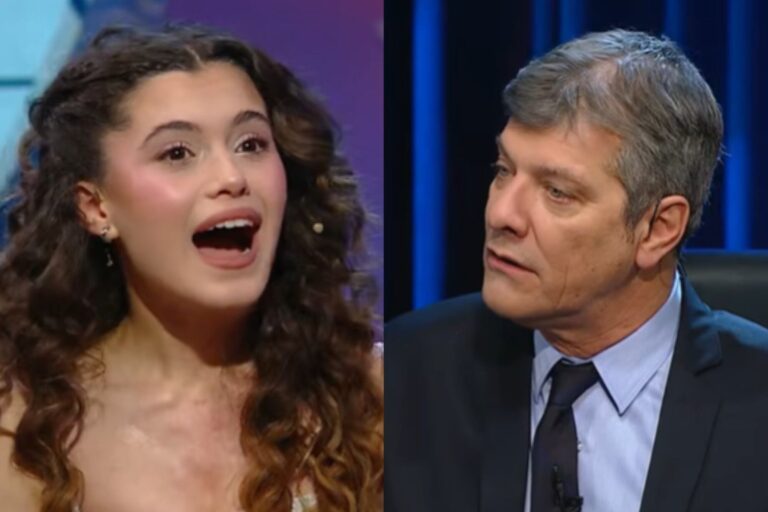 Mora Bianchi y Mario Pergolini en el programa Otro día perdido