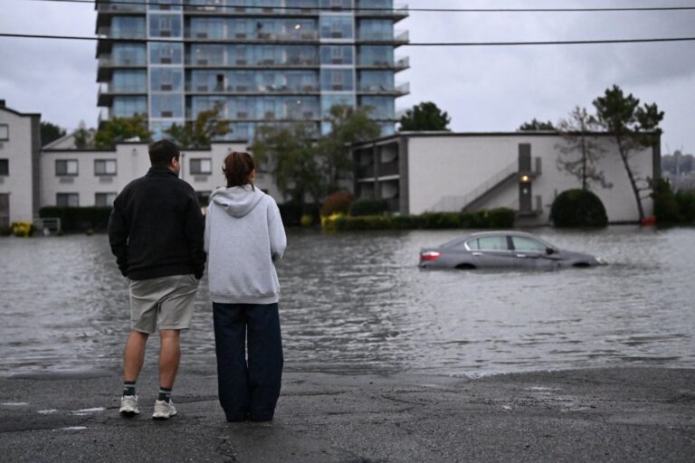 Inundaciones en calles de Nueva Jersey por la tormenta invernal Nor’easter