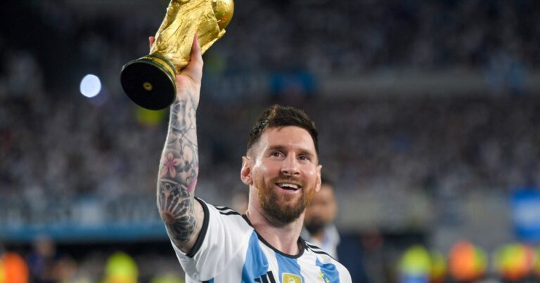 Lionel Messi con la camiseta de la Selección Argentina