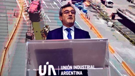 Martín Rappallini, presidente de la UIA, durante el acto por el Día de la Industria