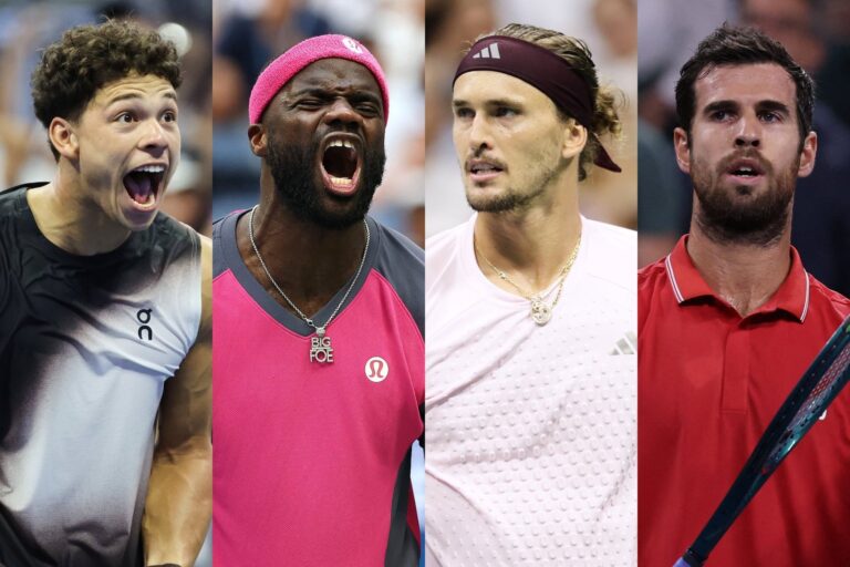 Alexander Zverev durante un partido del US Open 2026 en Flushing Meadows