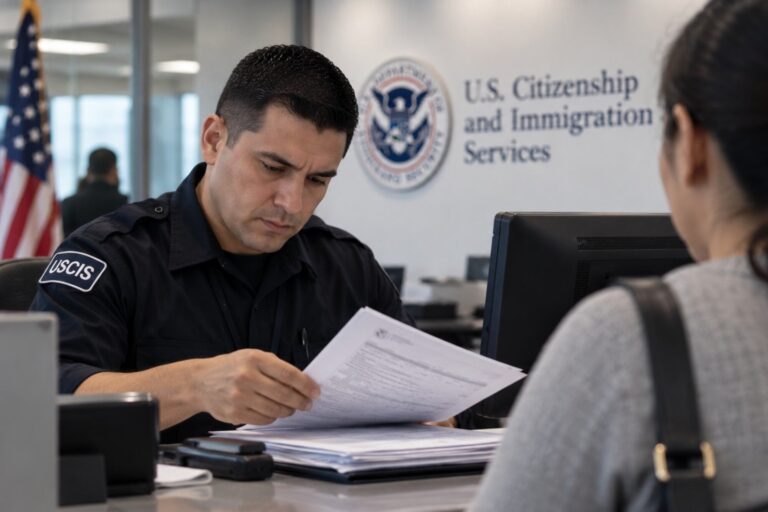 Sello oficial del Servicio de Ciudadanía e Inmigración de Estados Unidos (Uscis)
