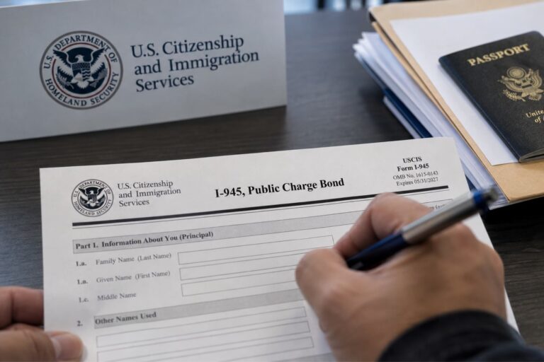 Formulario I-945 del Uscis para solicitantes de residencia permanente por carga pública