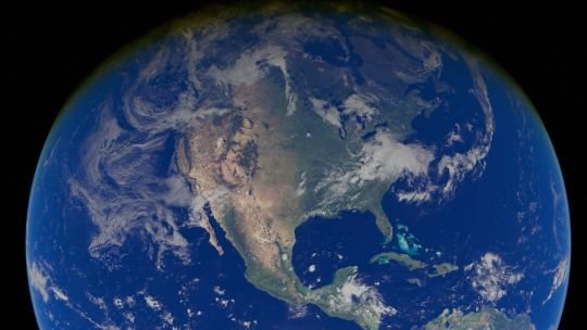 Representación de la Tierra con la influencia gravitatoria del Sol y la Luna sobre las fallas geológicas