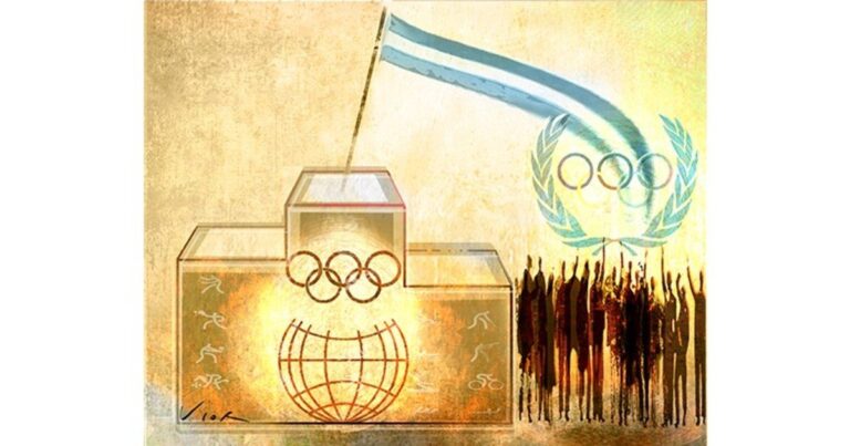 Deportistas argentinos celebrando en el podio de los XIII Juegos Suramericanos Santa Fe 2026