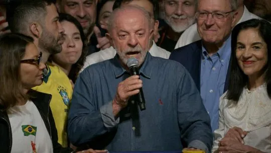 Luiz Inácio Lula da Silva durante un acto de campaña