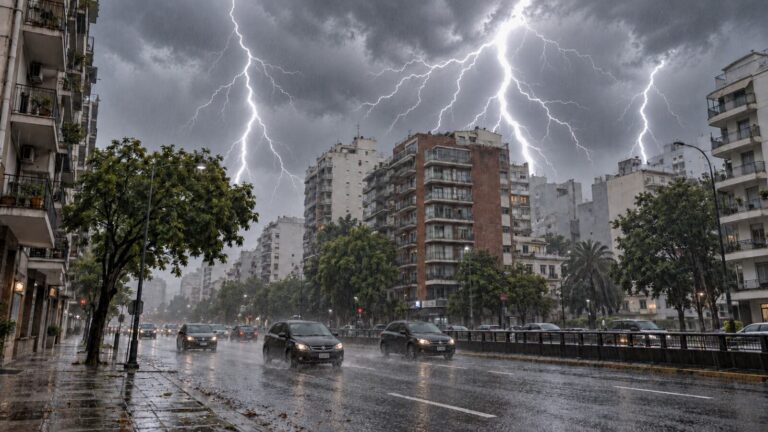 Mapa de alertas meteorológicas por tormentas, nevadas y lluvias en Argentina