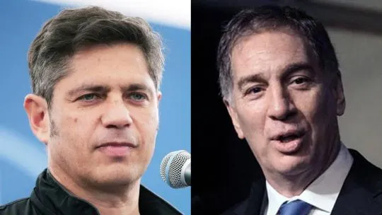 Diego Santilli y Axel Kicillof en declaraciones públicas